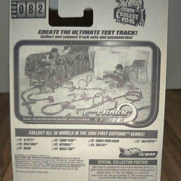 2000 Hot Wheels First Editions 22/36 Cabbin' Fever Black Die-Cast #082 Transport - Picture 2 of 4